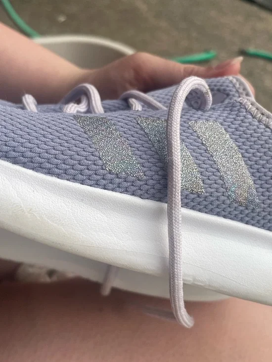 adidas Kids Lavender Slip-On Sneakers with White Sole - Picture 2 of 4